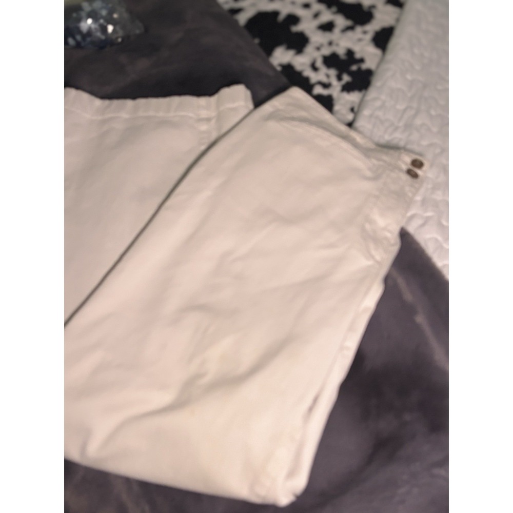 Talbots 6 Wide Leg Ankle Twill Pants Women's Flat Front Trouser Mid Rise Khakis - Picture 9 of 9
